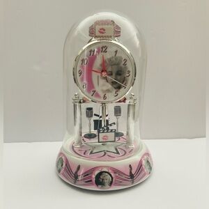 Vintage 2009 Marilyn Monroe Anniversary  Porcelain Clock Rotating Pendulum/Dome
